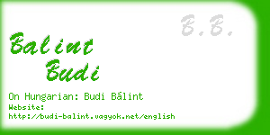 balint budi business card